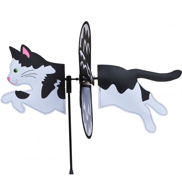 PETITE SPINNER - BLACK & WHITE CAT